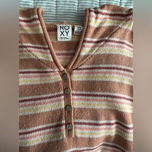 Roxy Striped Crop Sweater